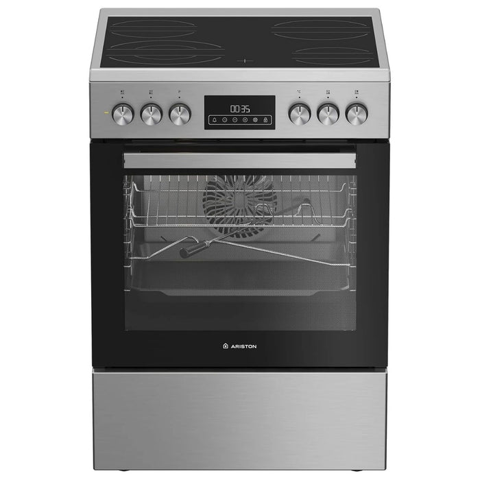 Ariston 60cm Electric Cooker | Built-In Electric Grill | Touch Control | 6 Functions | Steam Cleaning | ARR6EV520205XME