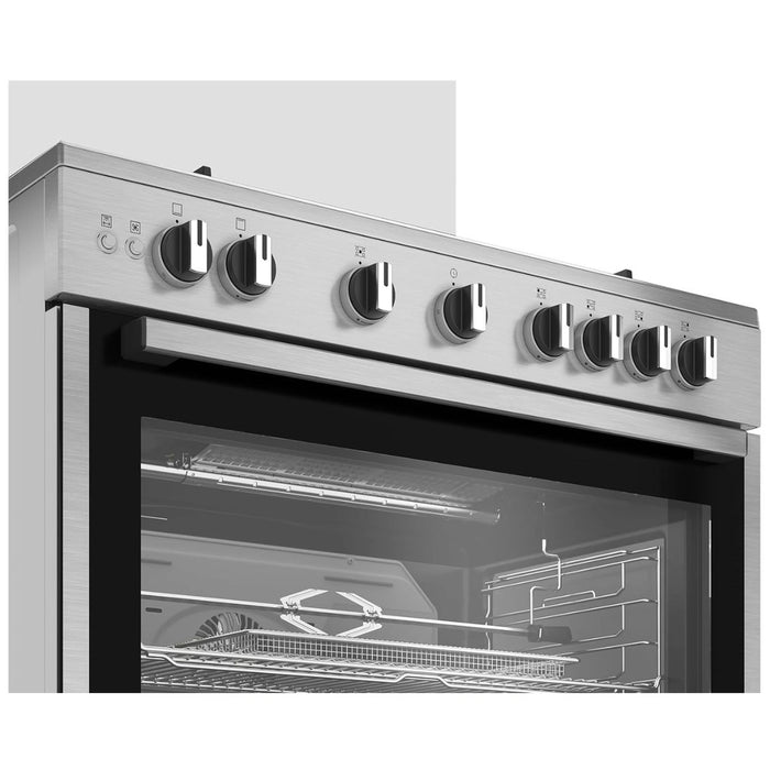 Ariston 90CM Gas Cooker | 5 Burners | Built-in Air Fryer | Self-Cleaning | Auto Ignition | Cast Iron Support | ARR9GGF23129XME