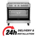 Ariston 90CM Gas Cooker | 5 Burners | Fan-Assisted Oven | Self-Cleaning | Auto Ignition | Safety Valve | Cast Iron Support | ARR9GGF22125XME EROS