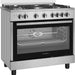 Ariston 90CM Gas Cooker | 5 Burners | Fan-Assisted Oven | Self-Cleaning | Auto Ignition | Safety Valve | Cast Iron Support | ARR9GGF22125XME EROS