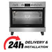 Ariston Electric Cooker | 90x60 cm | Fan-Assisted Oven | Self-Cleaning | LED Display | Glass Top | Stainless Steel Finish | ARR9EV830207XME EROS