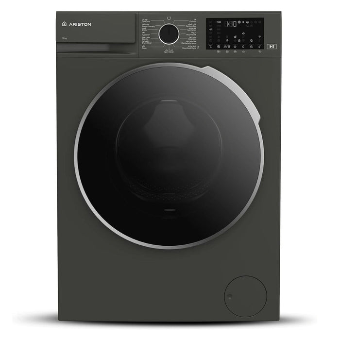 Ariston Front Load Washing Machine |10 Kg 1400 RPM | Pro Smart Inveter Motor | Homewhiz App Compatible | Black | RWF10143DMME EROS