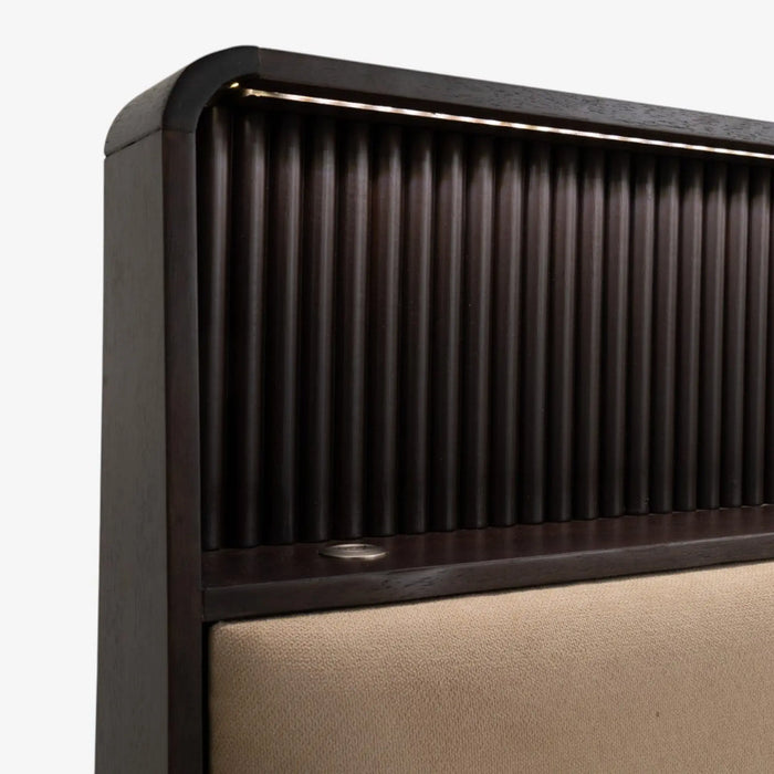 Aros King Bed 180x200cm Brown