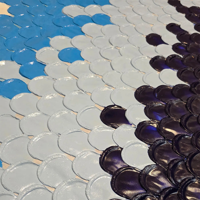Cerulean | 3D TeGreen Gold | Handmade Paintingtured | Handmade Painting