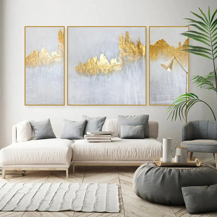 Resonant | 3-Piece Oversized Art for Living Room Decor