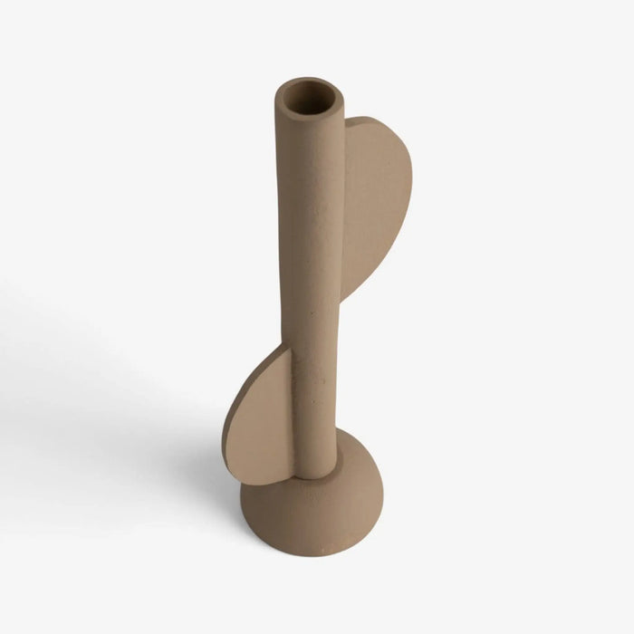Azlan Taper Candle Holder - Taupe