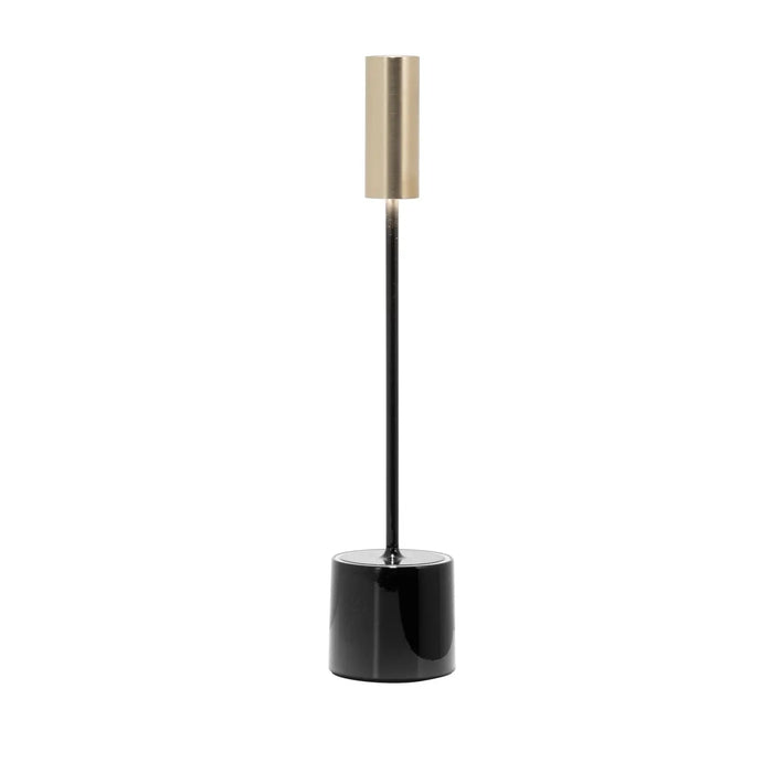 Carolina Table Lamp Ø.60X286Mm. Painted Glossy Black + Brushed Brass 2,0W Led 22-27-30K
