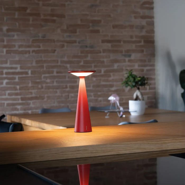Damina Table Lamp Ø.90X193Mm. Matt Red 1,8W Led 22/27/30K- 5Vdc Max 1A-No Plug