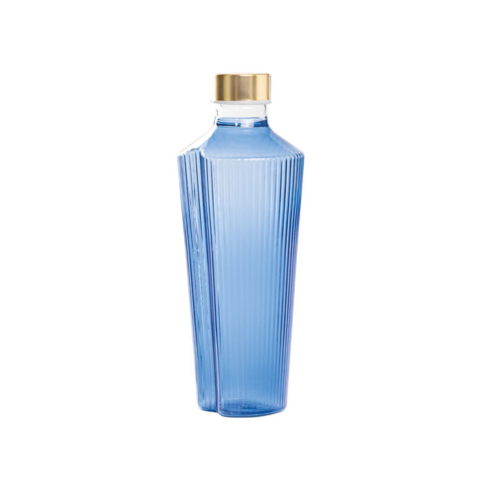 Handy Bottle Light Blue Ø.96x245mm. CL.90 - TAPPO ARGENTO/ORO