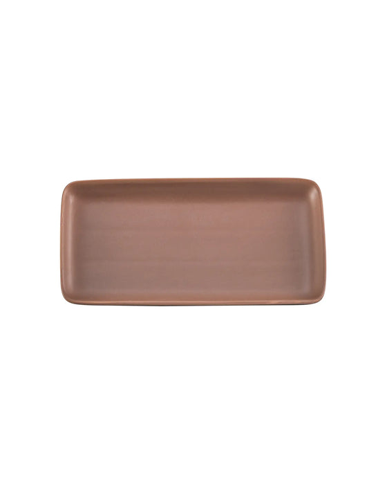 LEVANTE Dessert Plate Brown 130x339mm - Set of 2
