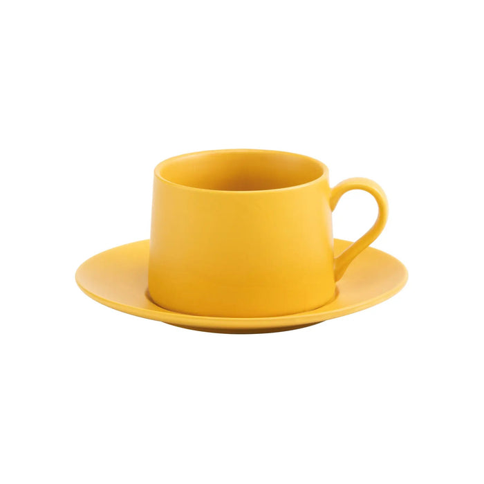 LEVANTE Tea Cup Ø.106x75mm.  43,5 CL. Saucer Ø.122mm. Ochre  - Set of 2