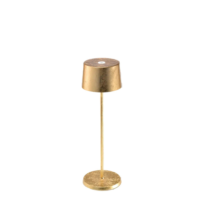 Olivia Pro Table Lamp Ø.110X350Mm. Painted Golden Leaf 2,2W Led 130-150Lm. No Plug