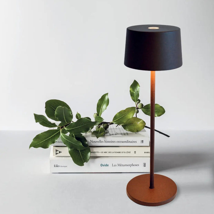 Olivia Pro Table Lamp Ø.110X350Mm. Painted Matt Rust 2,2W Led 130-150Lm. No Plug
