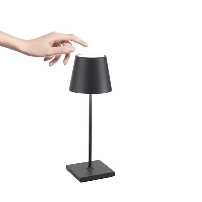 Poldina Mini Pro Table Lamp Ø.111X300Mm. Matt Dark Gray 2,2W Led 185/203Lm. No Plug