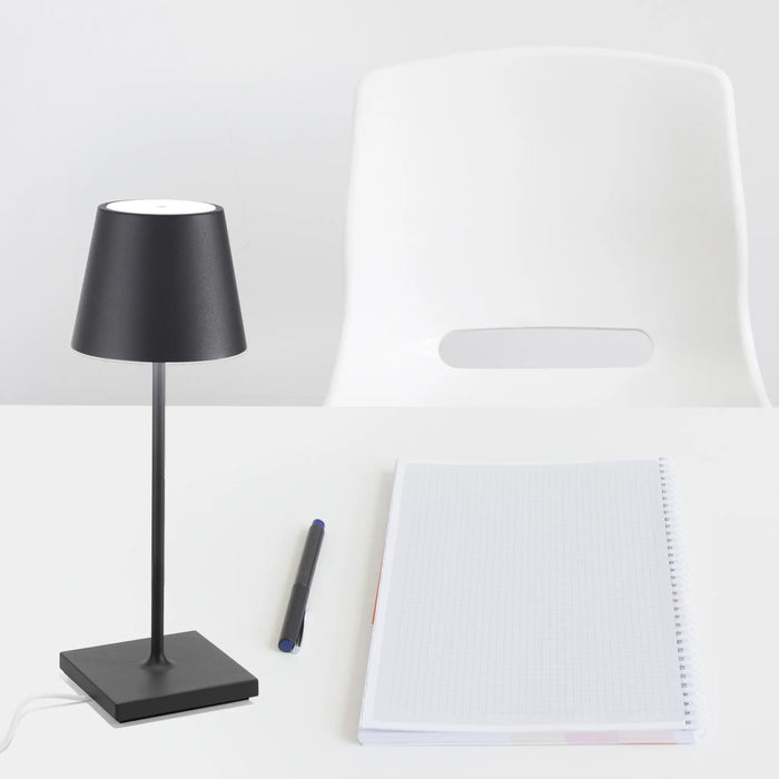 Poldina Mini Pro Table Lamp Ø.111X300Mm. Matt Dark Gray 2,2W Led 185/203Lm. No Plug
