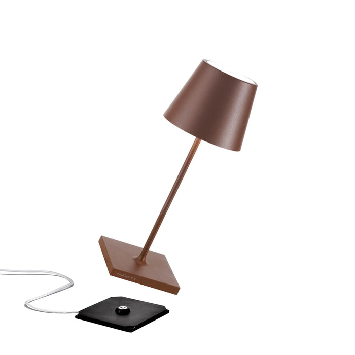 Poldina Mini Pro Table Lamp Ø.111X300Mm. Matt Rust 2,2W Led 185/203Lm. No Plug