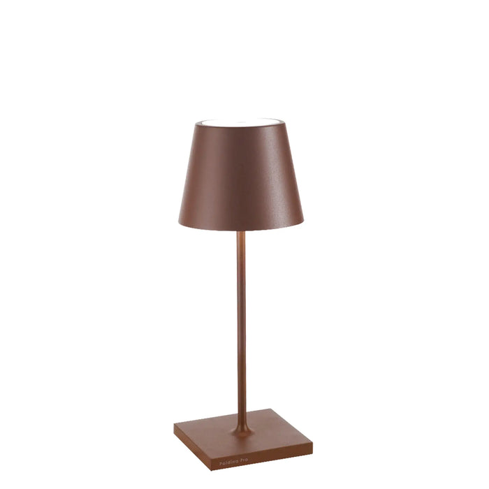 Poldina Mini Pro Table Lamp Ø.111X300Mm. Matt Rust 2,2W Led 185/203Lm. No Plug