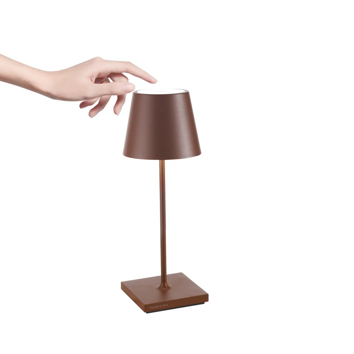 Poldina Mini Pro Table Lamp Ø.111X300Mm. Matt Rust 2,2W Led 185/203Lm. No Plug