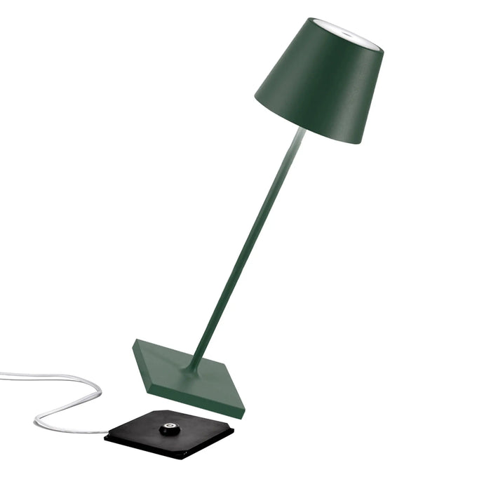 Poldina Pro Table Lamp Ø.111X380Mm. Matt Dark Green 2,2W Led 185/203Lm. No Plug