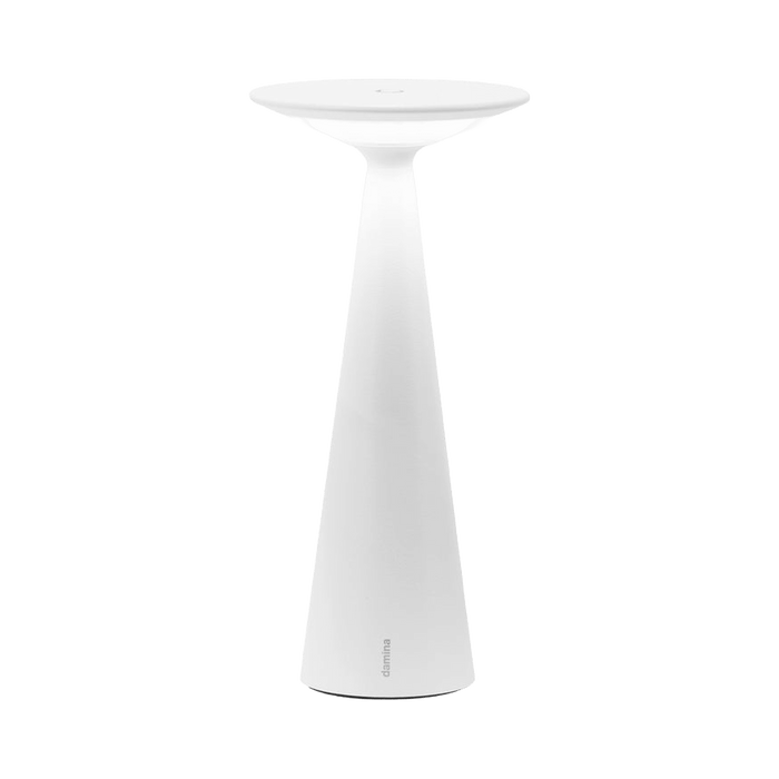White outdoor lamp on a green background