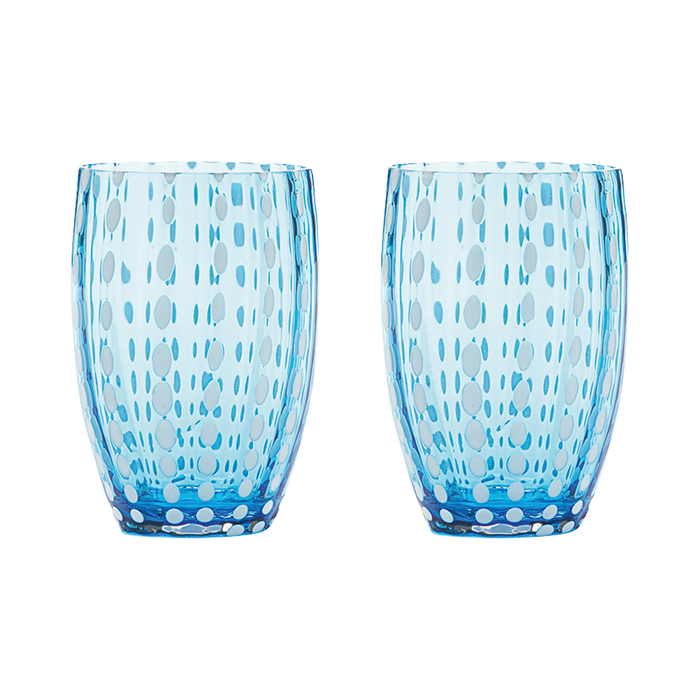 Perle Glass Tumbler Aquamarine