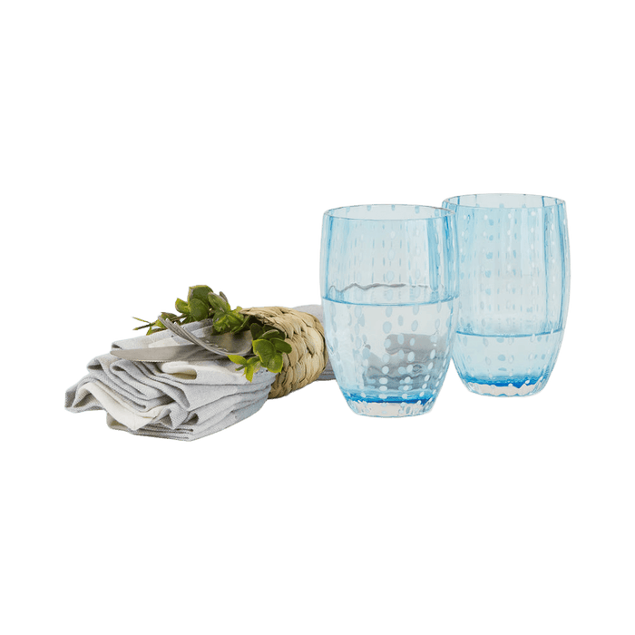 Perle Glass Tumbler Aquamarine