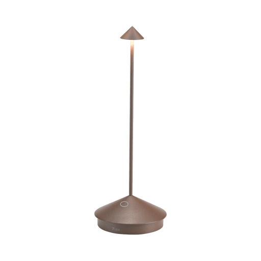 Brown outdoor lamp on a green background