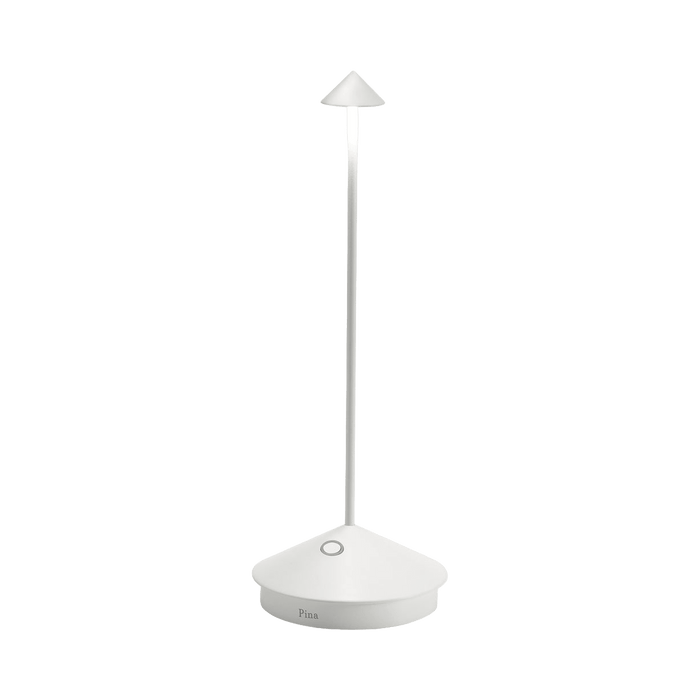 White LED desk lamp on a transparent background
