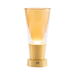 Gold glass lamp with a clear top on a transparent background