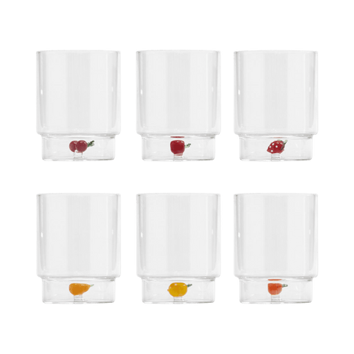 Teca Frutta Glass Tumbler Assorted Symbol B Living