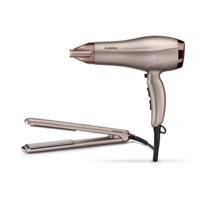 BaByliss Dryer + BaByliss Straightener | Frizz-Free Styling | Beige | BAB5514PSDE