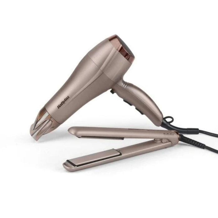 BaByliss Dryer + BaByliss Straightener | Frizz-Free Styling | Beige | BAB5514PSDE