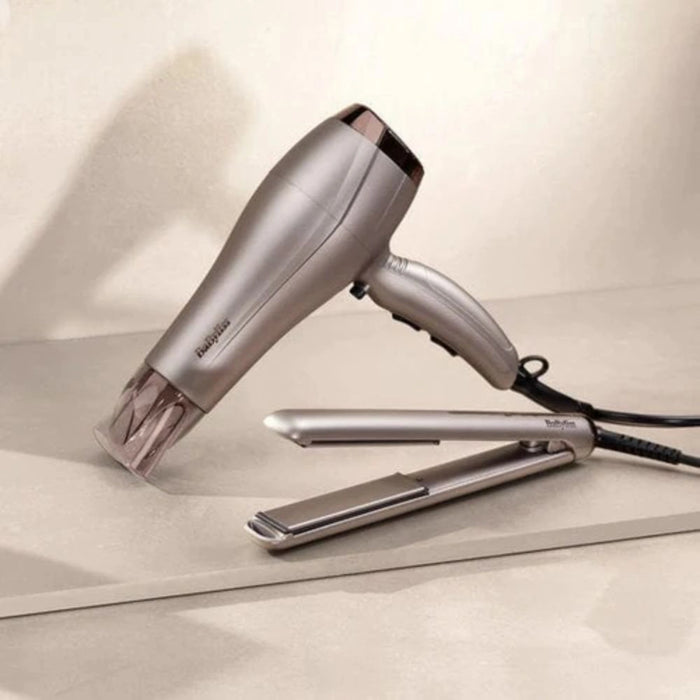 BaByliss Dryer + BaByliss Straightener | Frizz-Free Styling | Beige | BAB5514PSDE
