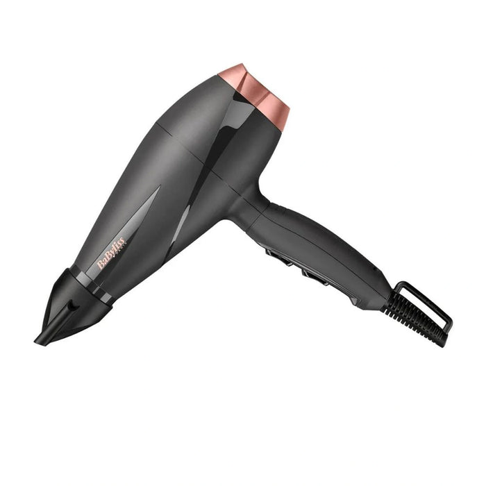 BaByliss Hair Dryer | Salon-grade Motor | 6mm Ultra-slim Concentrator Nozzle with Lockable Cold Shot | Black | BAB6709DSDE