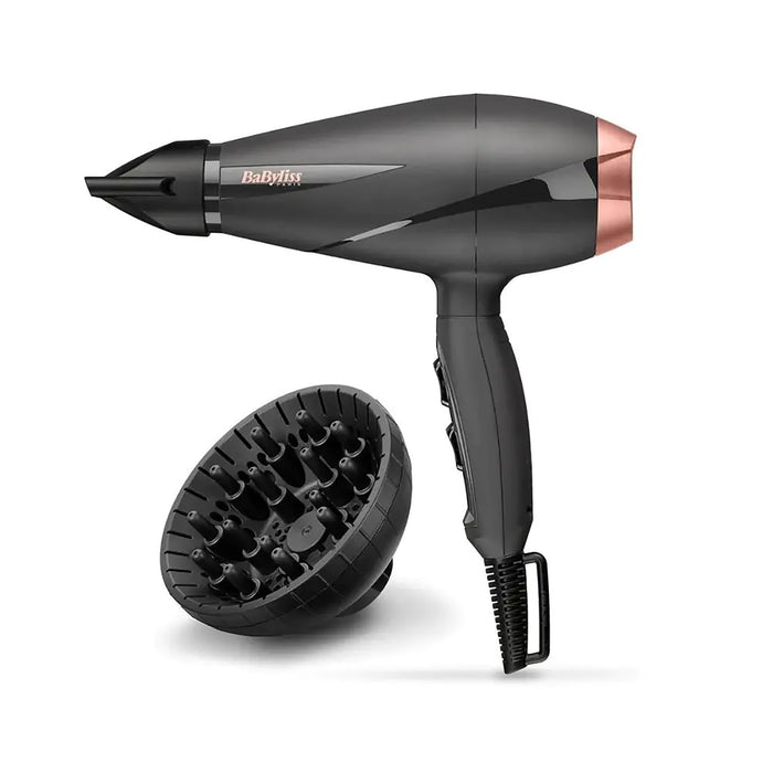BaByliss Hair Dryer | Salon-grade Motor | 6mm Ultra-slim Concentrator Nozzle with Lockable Cold Shot | Black | BAB6709DSDE