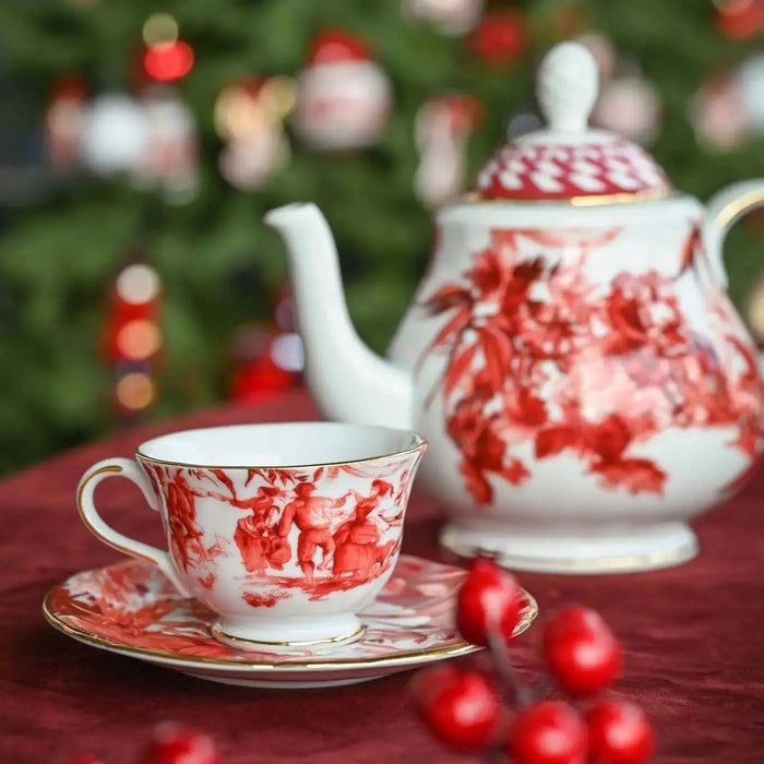 Porcelain Tea Set for 6 Le Rouge