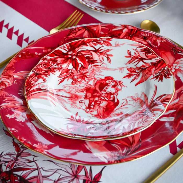 Set of 4 Dessert Plate Le Rouge