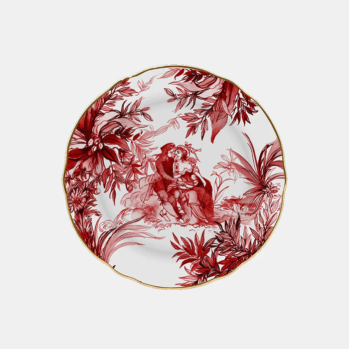 Set of 4 Dessert Plate Le Rouge