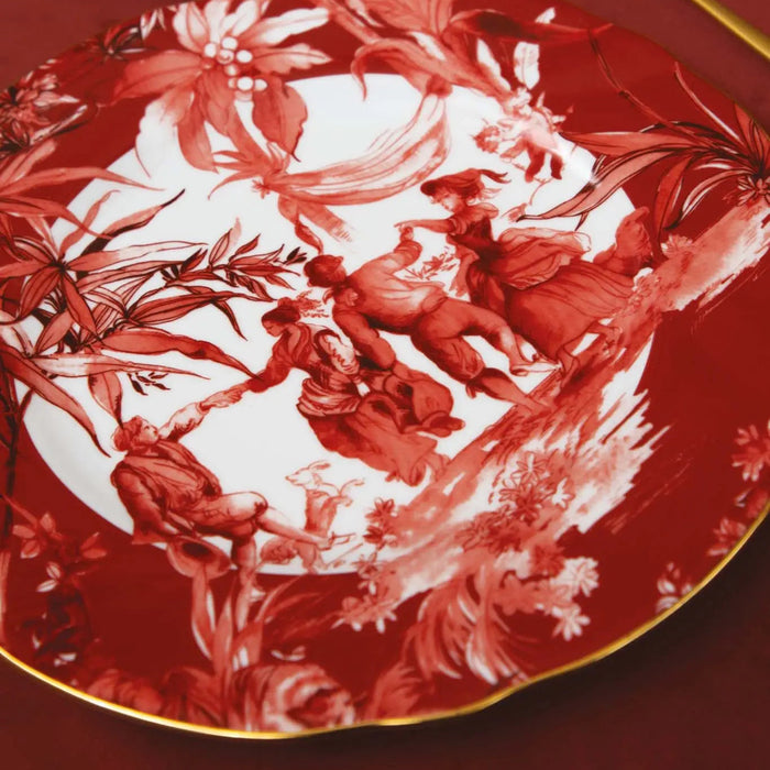 Set of 4 Dessert Plate Le Rouge