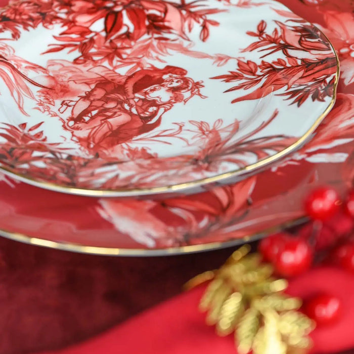 Set of 4 Dessert Plate Le Rouge