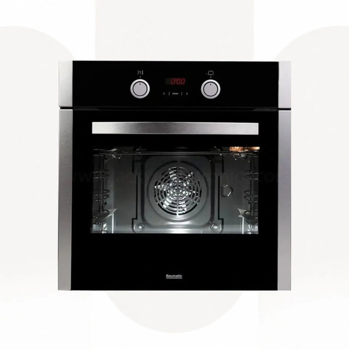 Baumatic BMEO6E8PM | 60cm Built-In Electric Oven 68L | 8 Functions Fan Oven with Touch LED Programmer | Made In Poland