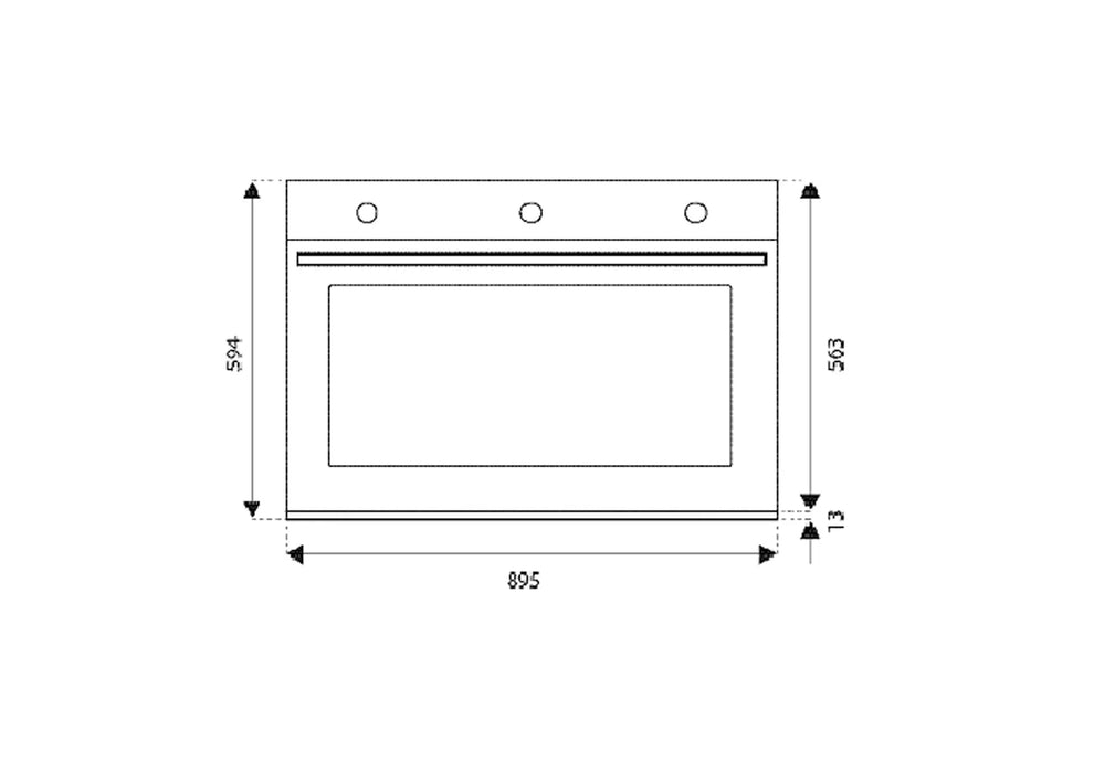 Bertazzoni F905PROGKX | 90 CMBuilt-In Gas Oven | Professional Series 88L Gas Oven with Gas Grill