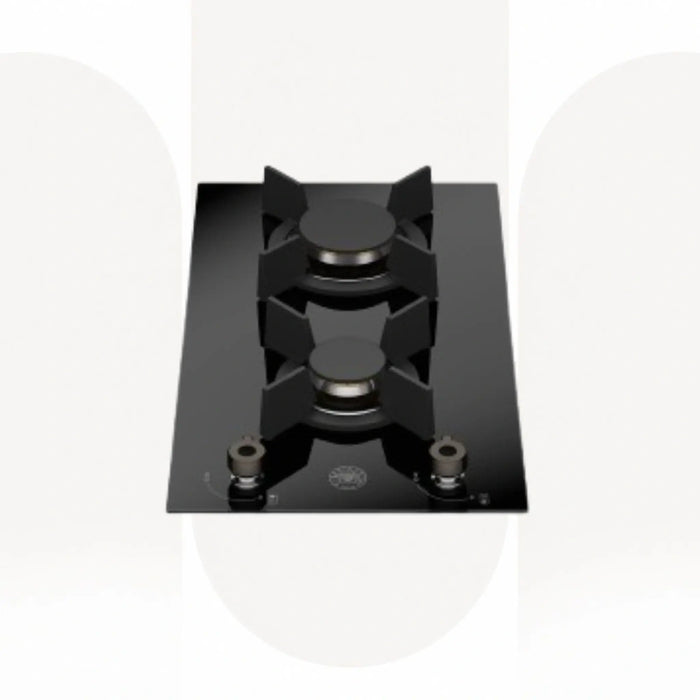 Bertazzoni P302PROGNE | 30 CM Built-In Gas on Glass Hob | Professional Series 2 Burner Hob