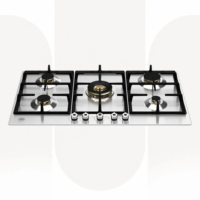 Bertazzoni P905CPRODX | 90 CM Built-In Gas Hob | Professional Series 5 Burner Gas Cooktop
