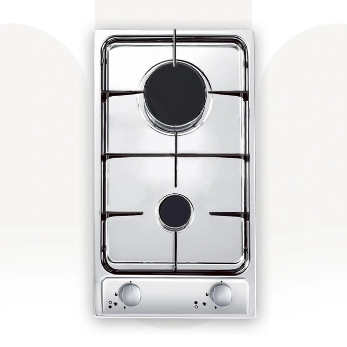 Candy CDG32/1SPX SASO | 30 CM Built-In Gas Hob | 2 Burners, Compact Design, Efficient Cooking | Made In Italy