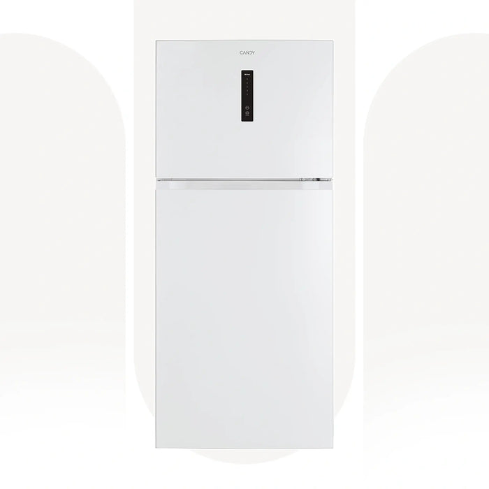 Candy CDG5T717EW Double Door Refrigerator with Free-Standing Freezer | 410L Capacity | White | Energy Class E | 168 cm Height