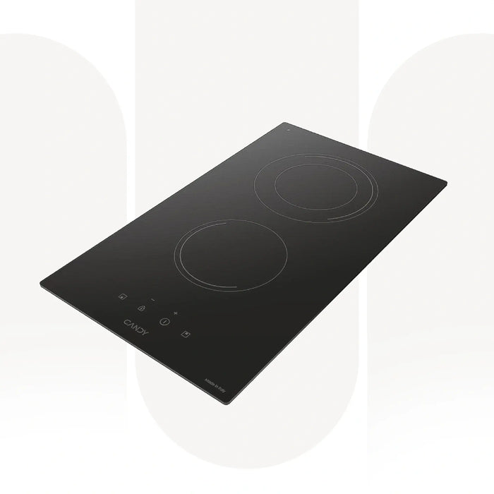 Candy CDH32DC | 30cm Built-In Vitroceramic Hob 2 Zone | Touch Control, 2.9kW | Made in Italy