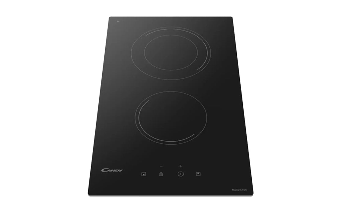 Candy CDH32DC | 30cm Built-In Vitroceramic Hob 2 Zone | Touch Control, 2.9kW | Made in Italy