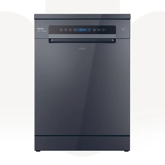 Candy CF5C6F0A-19 | Freestanding Dishwasher |15 Place Settings | Wi-Fi & Bluetooth, Auto Door Open | Anthracite Finish