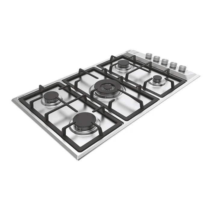 Candy CHG938WPXLPG | 90 CM Steel Built In 5 Burner Gas Hob